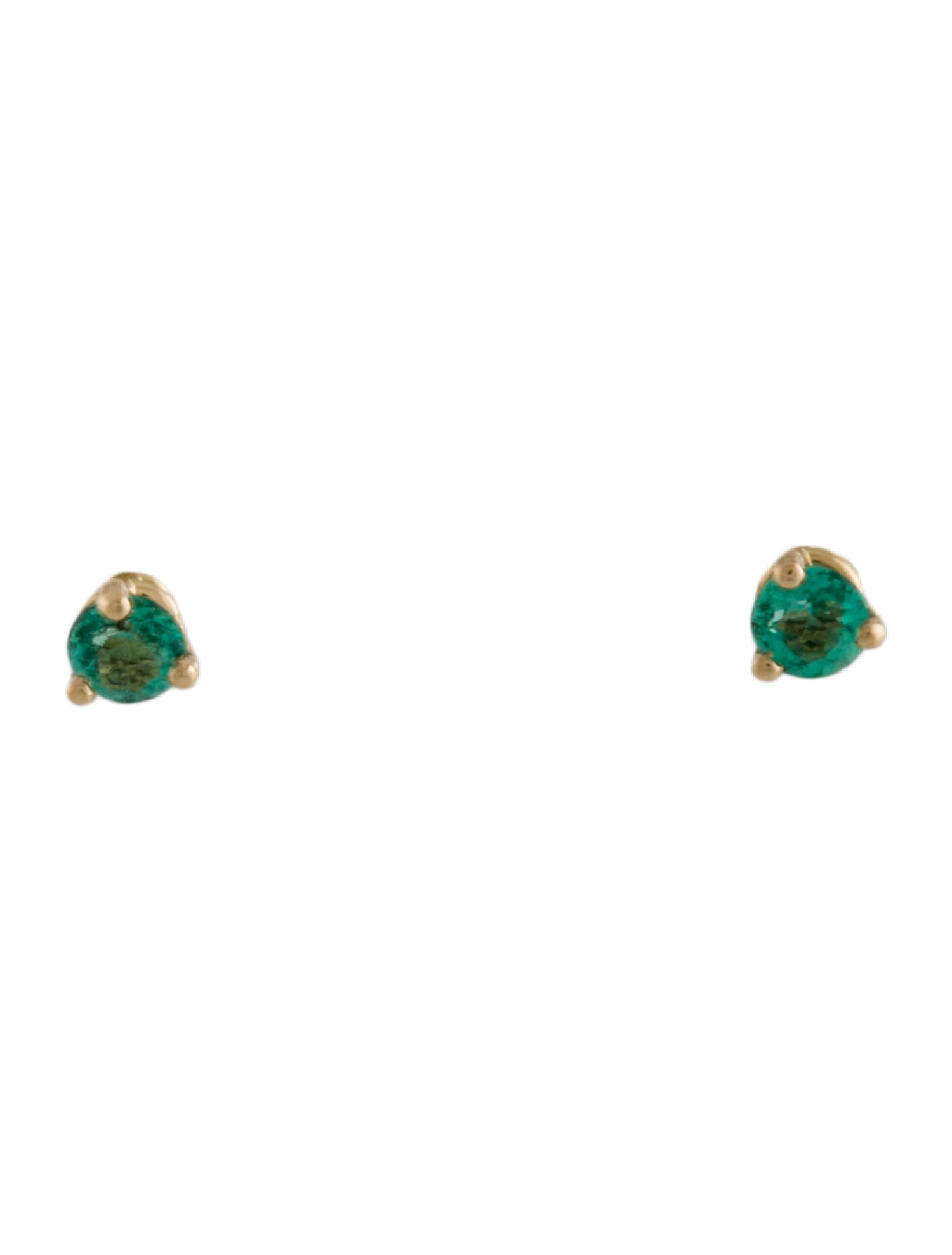 Earrings 18K Emerald Stud Earrings