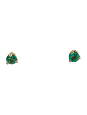 Earrings 18K Emerald Stud Earrings