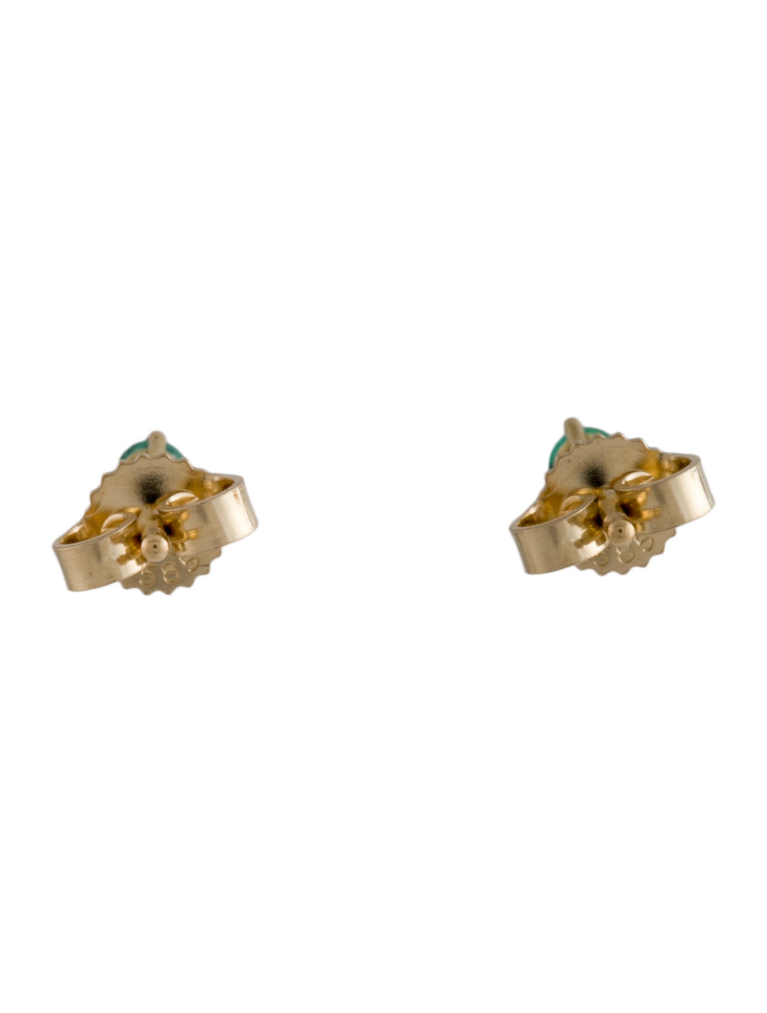 Earrings 18K Emerald Stud Earrings