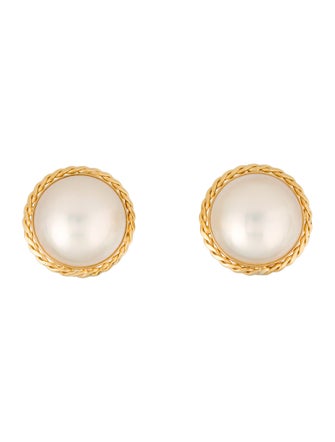 Earrings 18K Mabé Pearl Clip-On Earrings