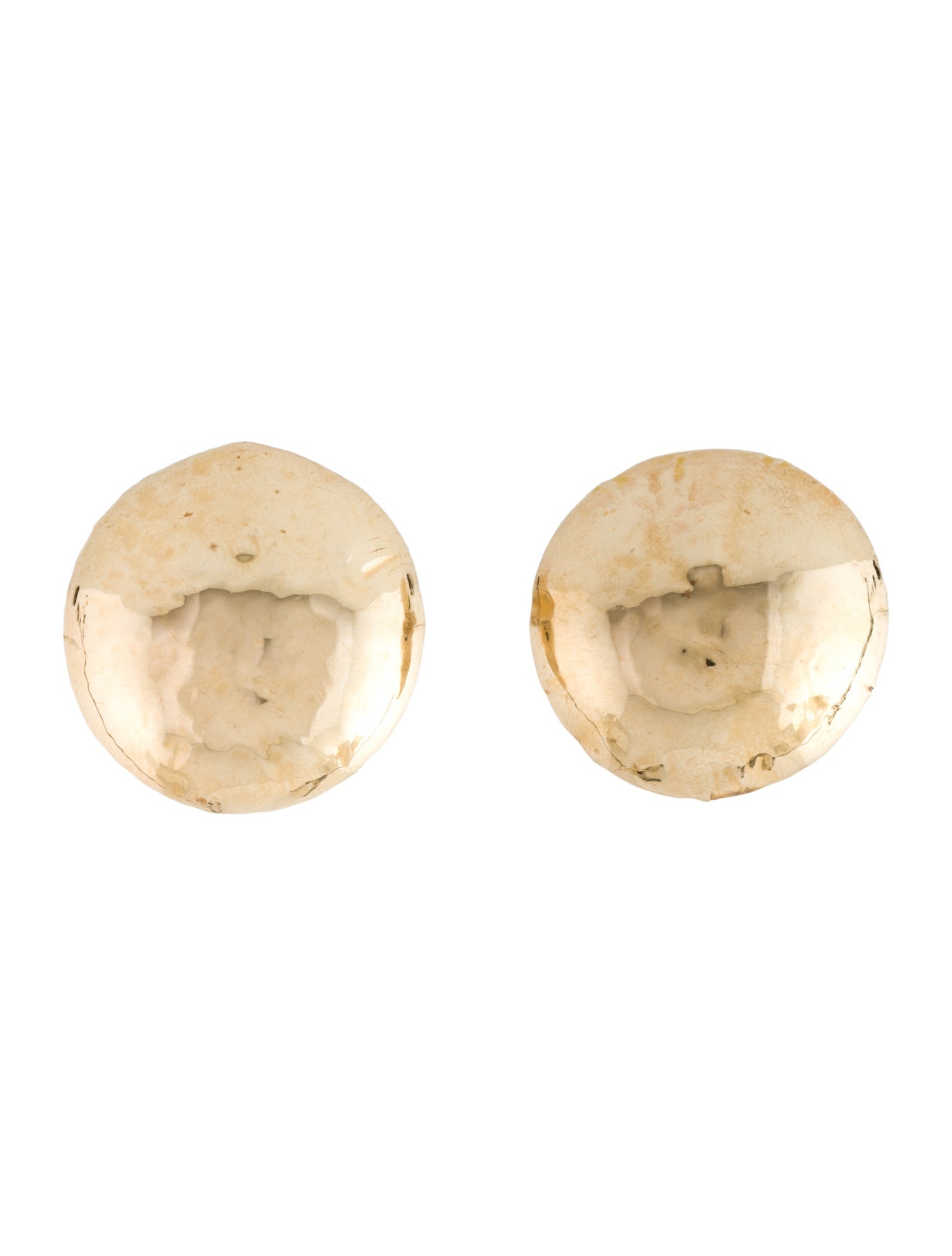 Earrings 14K Hammered Circle Earrings