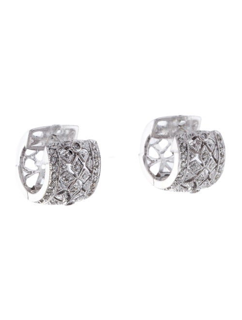 Earrings 14K Diamond Huggie Earrings