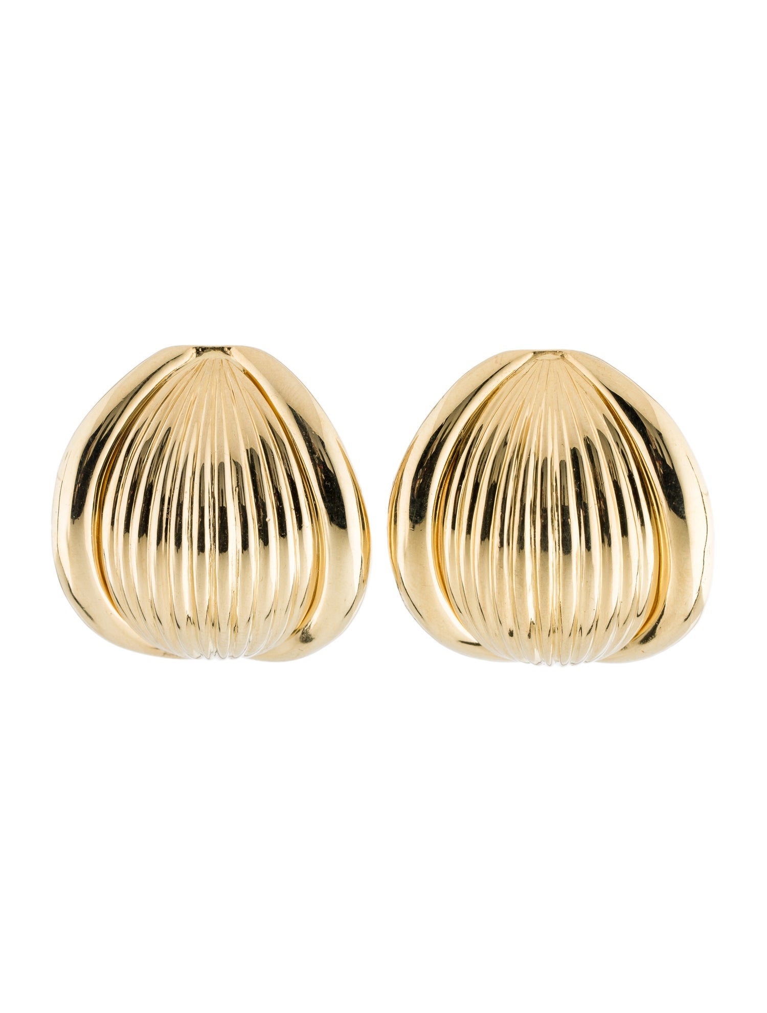 Earrings 18K Dome Earclips