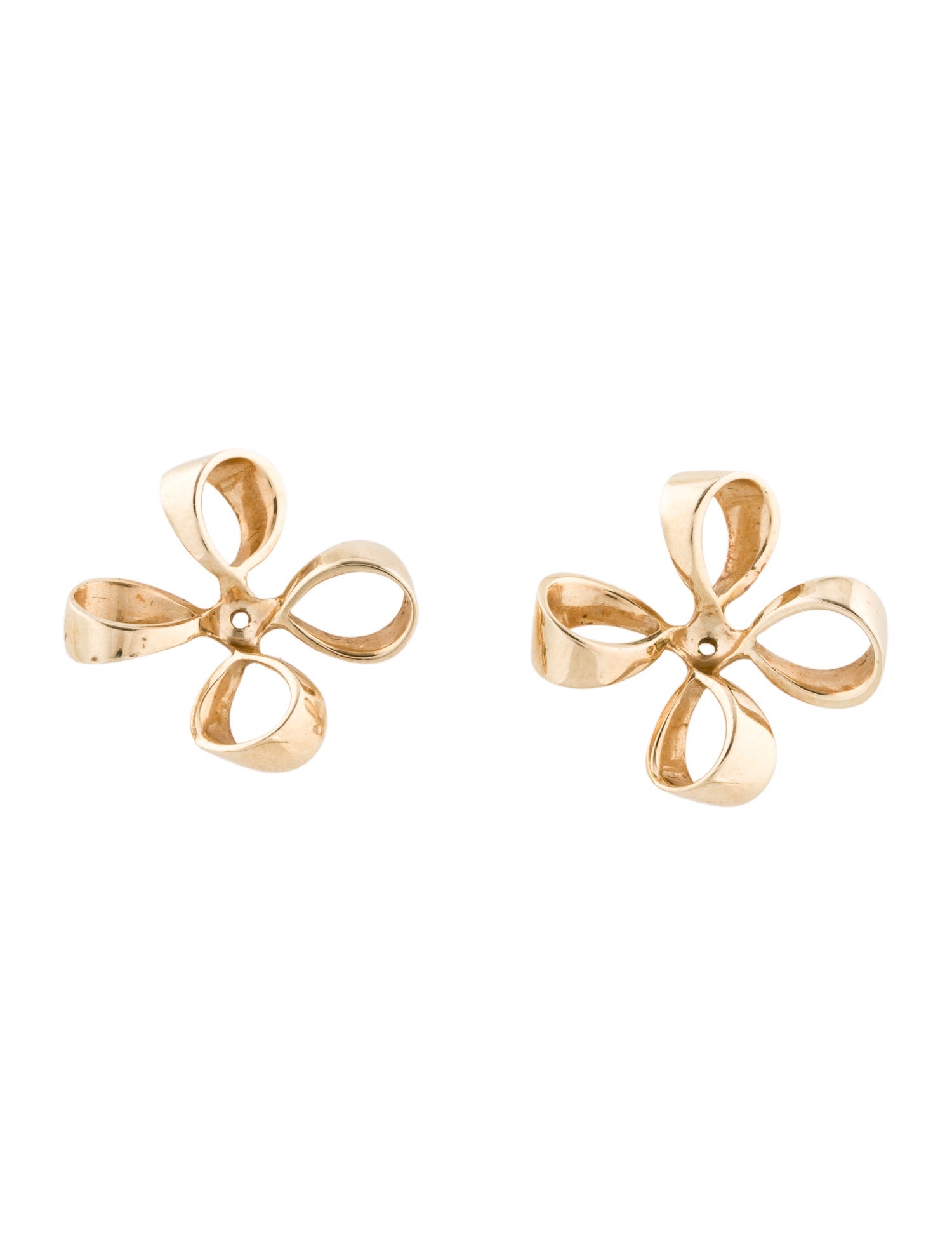 Earrings 14K Ribbon Earring Jackets