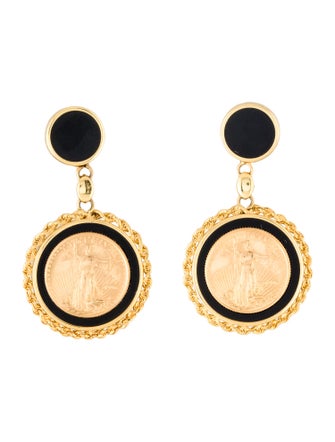 Earrings 1/2 Ounce Liberty Coin Clip-On Earrings