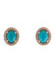 Earrings Yael 18K Turquoise & Diamond Stud Earrings