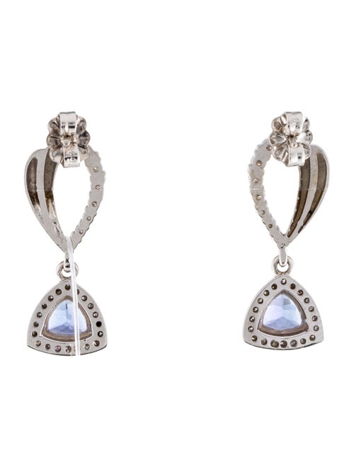 Earrings 14K 1.20ctw Tanzanite & Diamond Drop Earrings