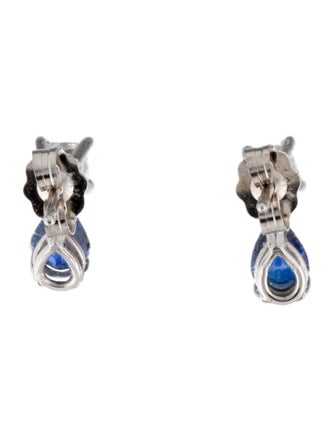 Earrings 14K Sapphire & Diamond Convertible Stud Drop Earrings