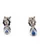 Earrings 14K Sapphire & Diamond Convertible Stud Drop Earrings