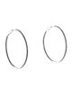 Earrings 18K 1.26ctw Sapphire Inside Out Hoop Earrings