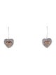Earrings 14K Diamond Heart Drop Earrings