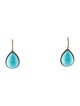 Earrings 14K Composite Turquoise & Diamond Earrings