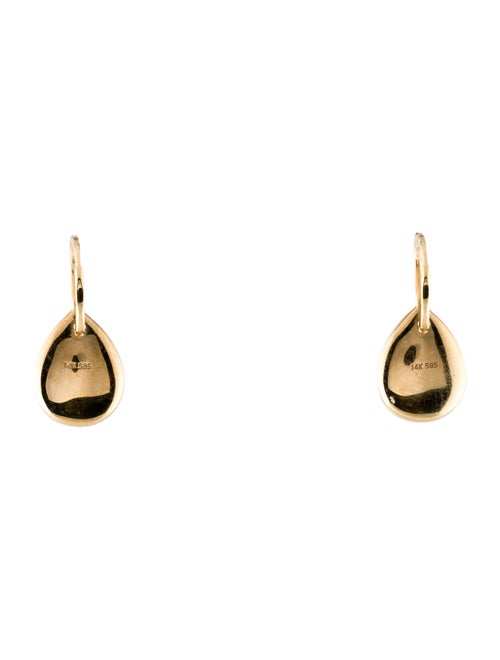 Earrings 14K Composite Turquoise & Diamond Earrings