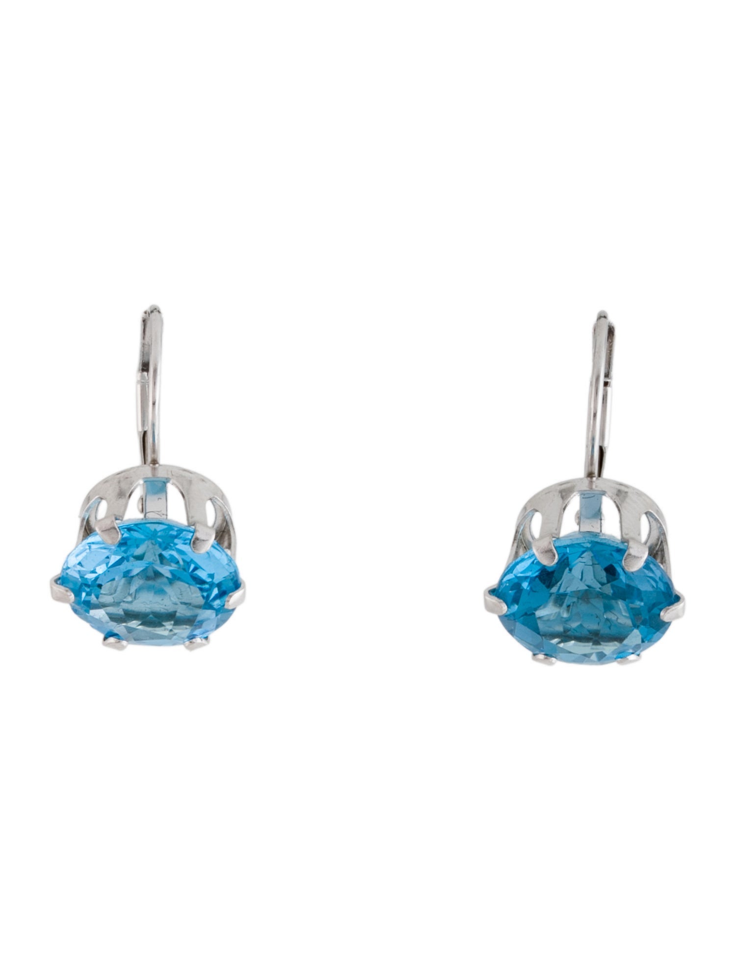 Earrings 14K 7.94ctw Topaz Drop