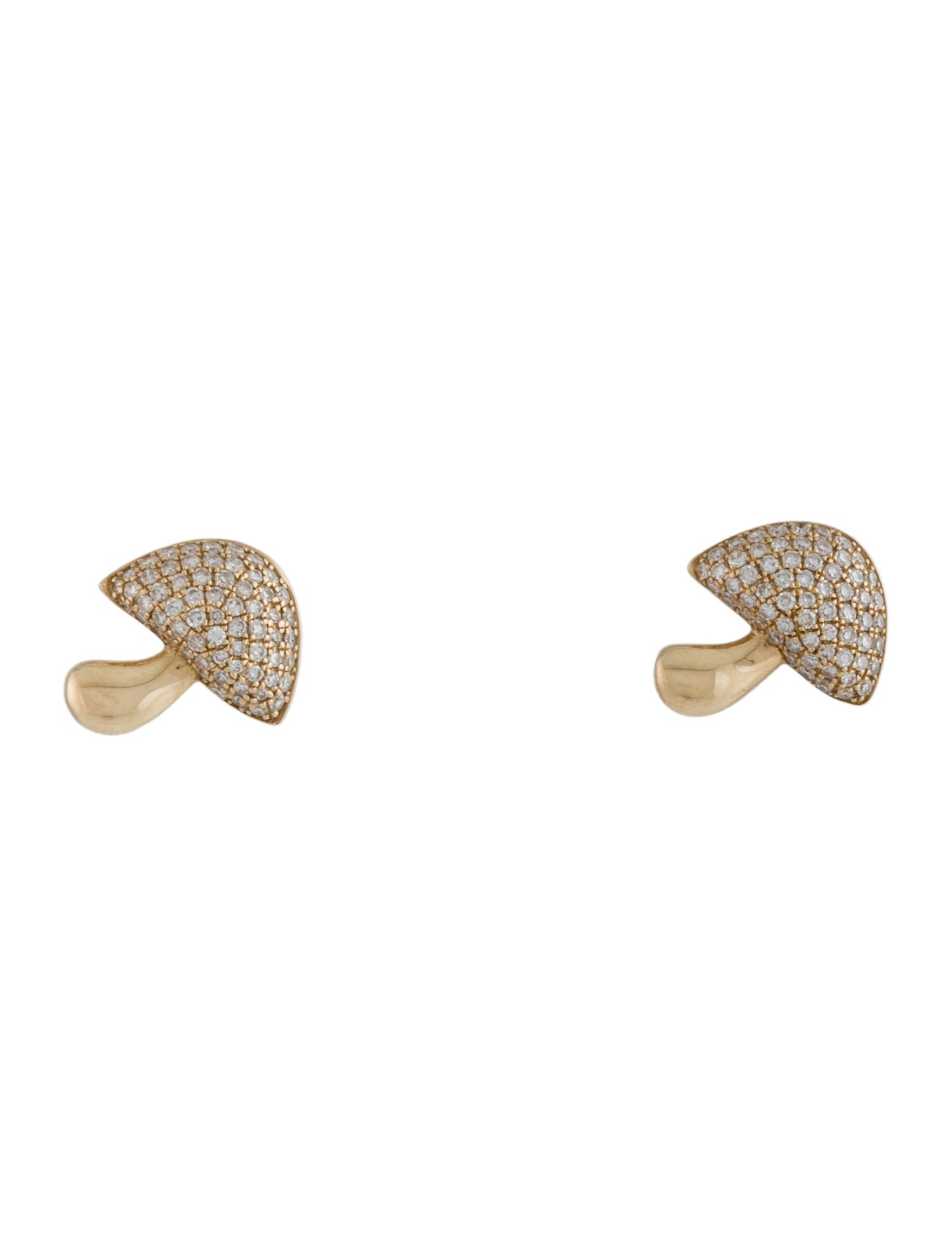 Earrings 14K Diamond Mushroom Stud