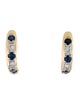 Earrings 14K Sapphire & Diamond Drop Earrings