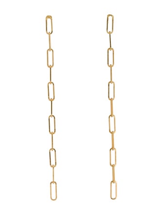 Earrings 14K Chain Drop Earrings