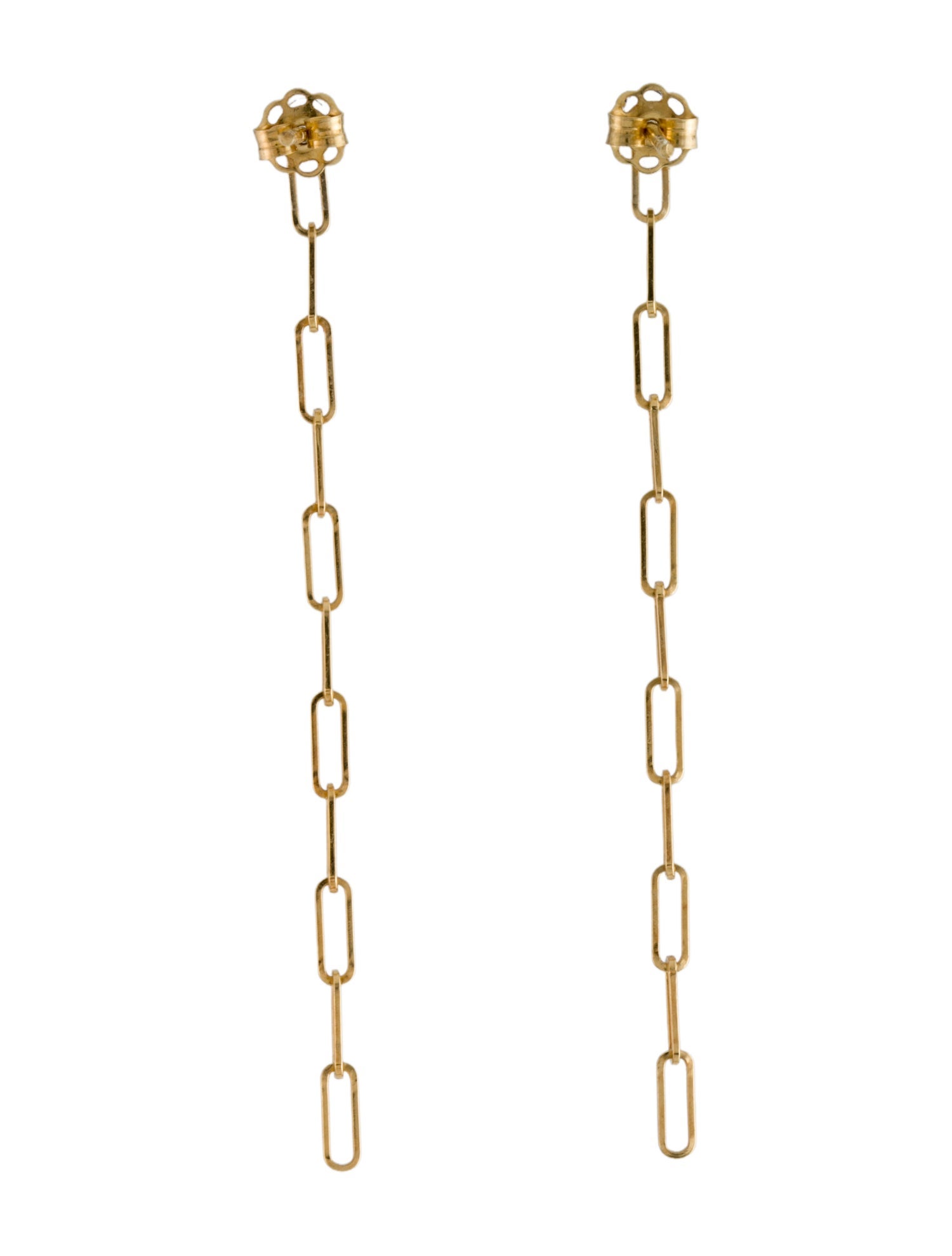 Earrings 14K Chain Drop Earrings