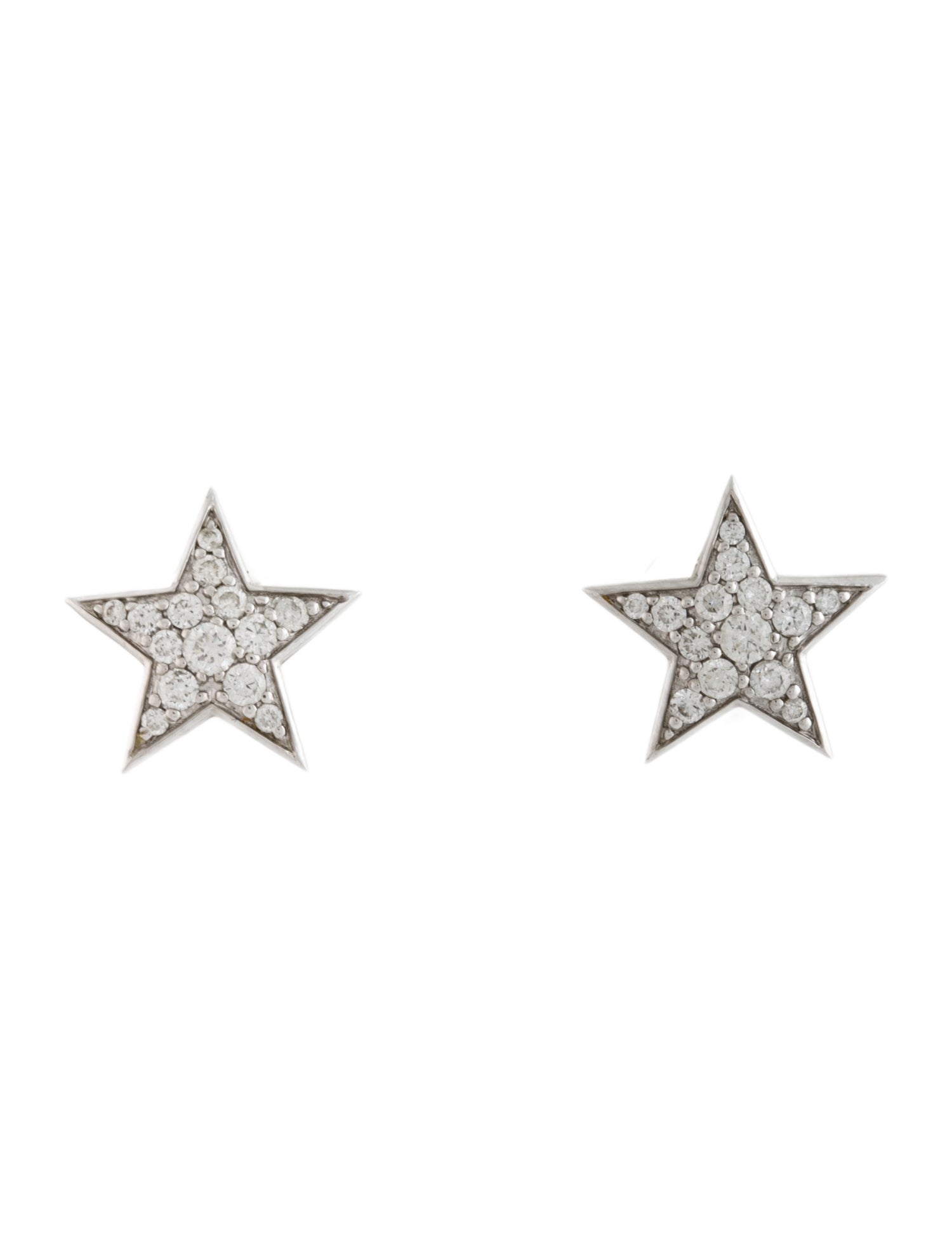 Earrings 18K Diamond Star Stud