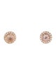 Earrings 14K 1.40ctw Morganite & Diamond Stud Earrings