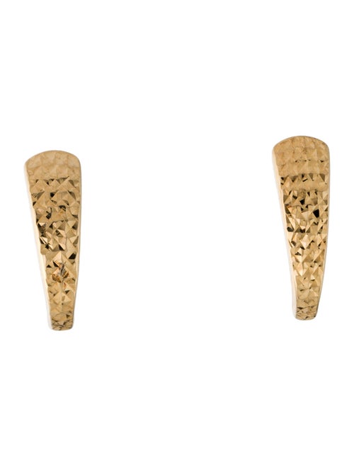 Earrings 14K Textured Huggie Earrings