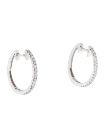 Earrings 14K Diamond Pavé Hoop Earring