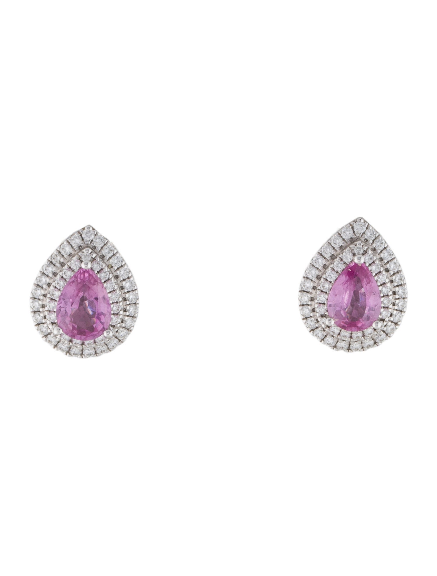 Earrings 14K 1.50ctw Sapphire & Diamond Stud Earrings