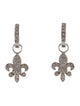Earrings 14K Diamond Fleur De Lis Drop Earrings