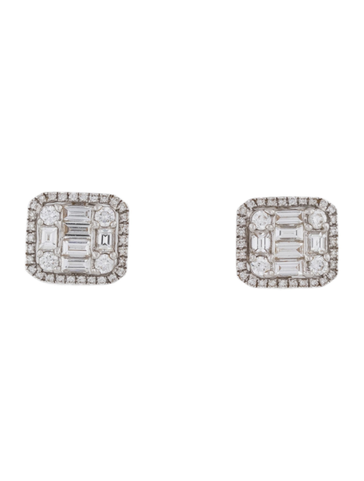 Earrings 18K 1.53ctw Diamond Stud