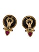 Earrings 18K 7.68ctw Ruby, Sapphire & Coin Drop Earrings