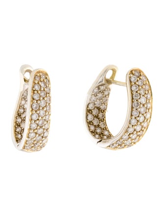 Earrings 18K 1.27ctw Diamond Hoop Earrings