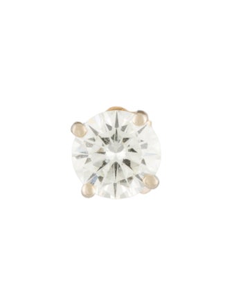 Earrings 14K Diamond Solitaire Single Stud Earring