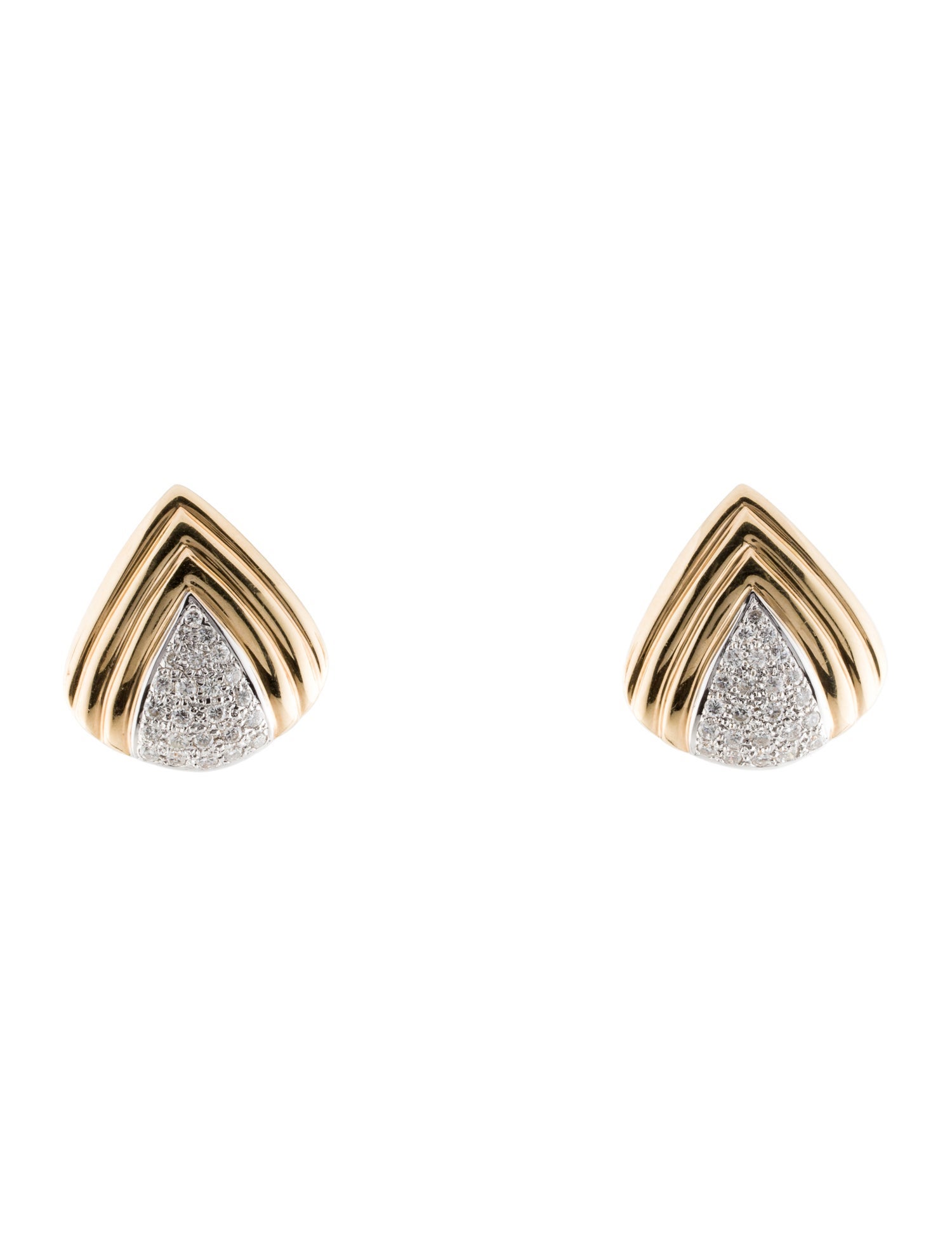 Earrings 14K 1.26ctw Diamond Earclips
