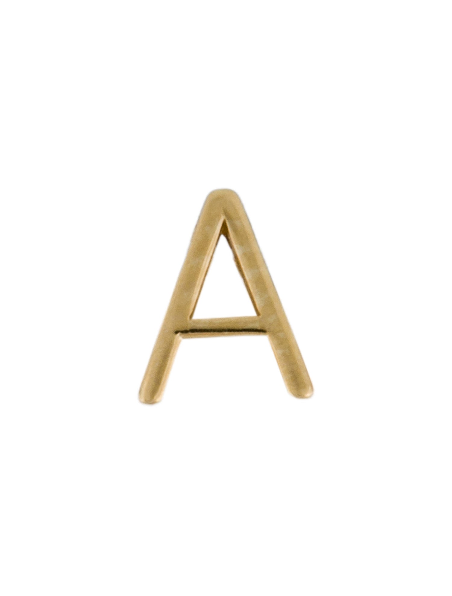Earrings 14K Alphabet "A" Single Stud