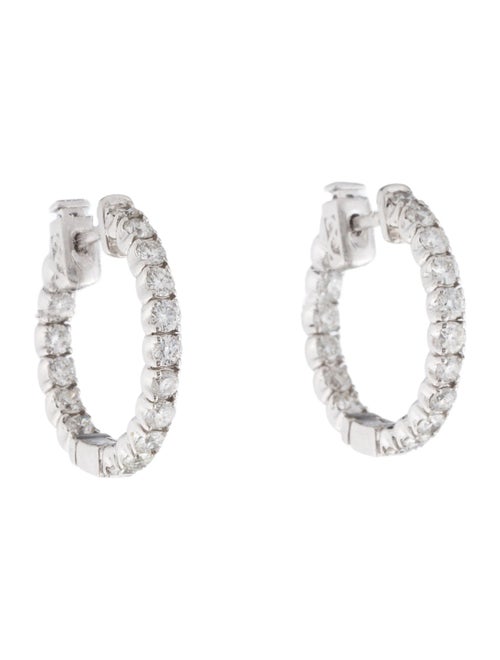 Earrings 14K 1.60ctw Diamond Inside-Out Hoop Earrings