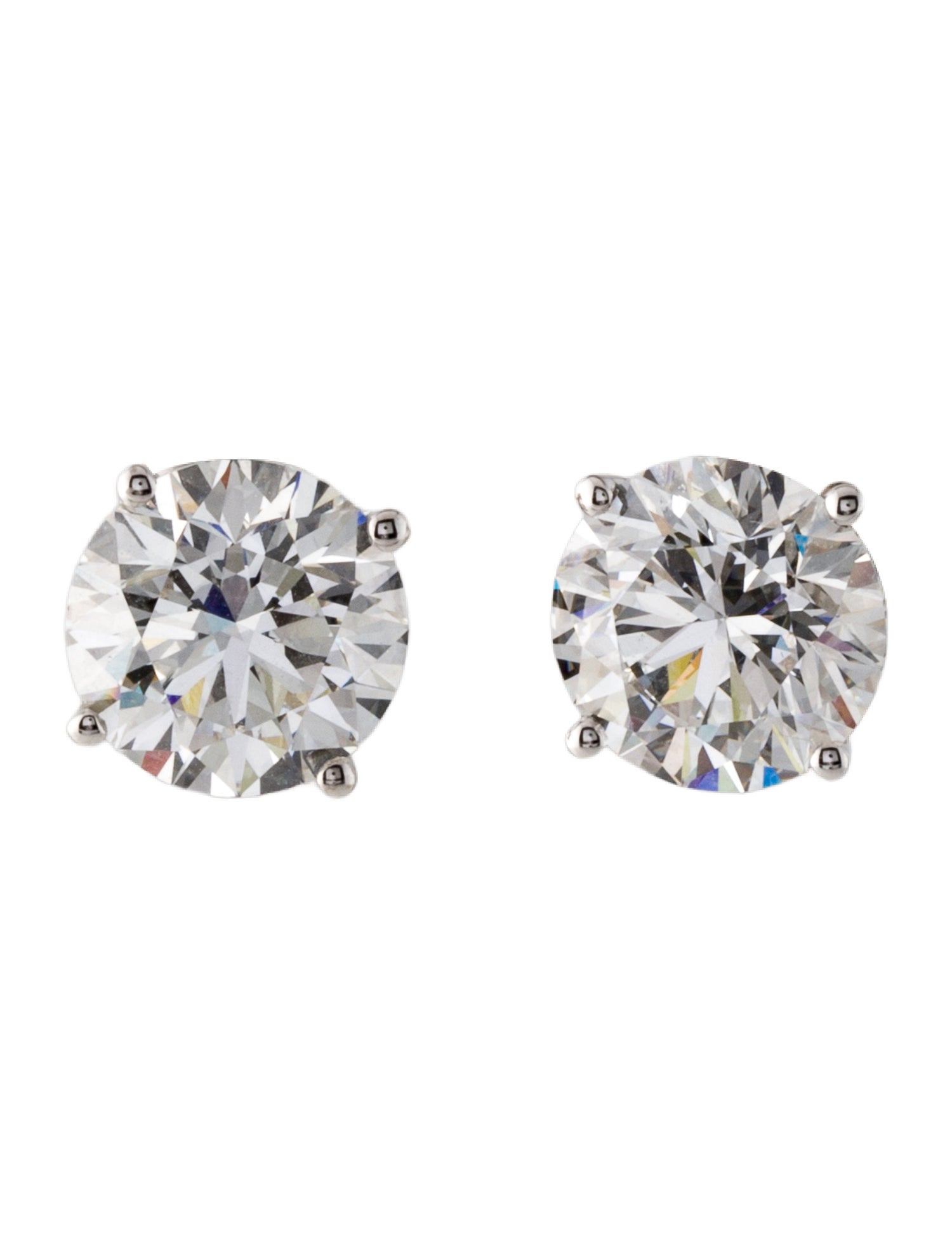 Earrings 14K 6.18ctw Lab-Grown Diamond Solitaire Stud