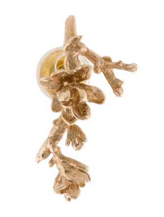 Earrings 14K Flower Branch Single Stud Earring