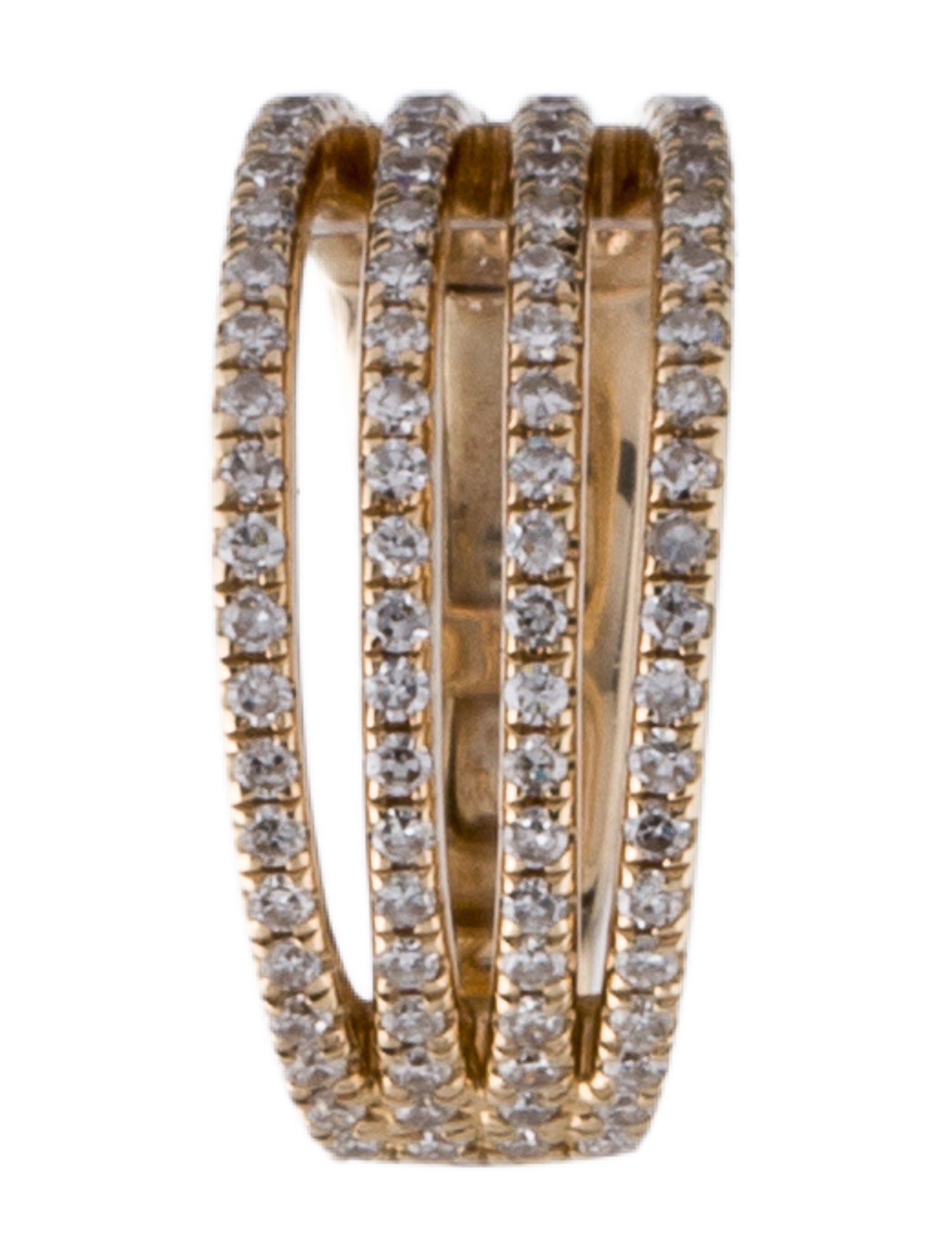 Earrings 14K Diamond Single Ear Cuff