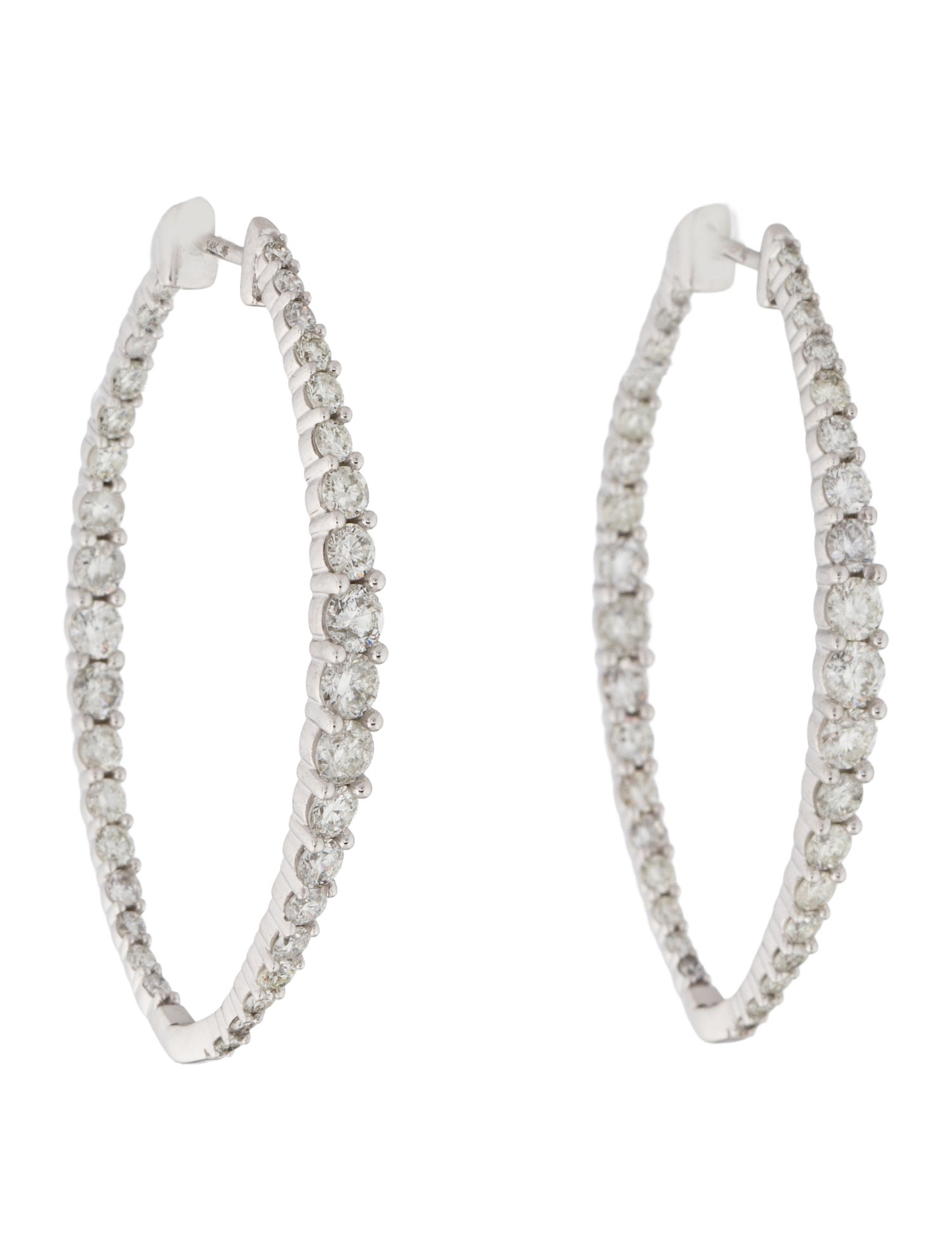 Earrings 14K 3.00ctw Diamond Marquee Drop