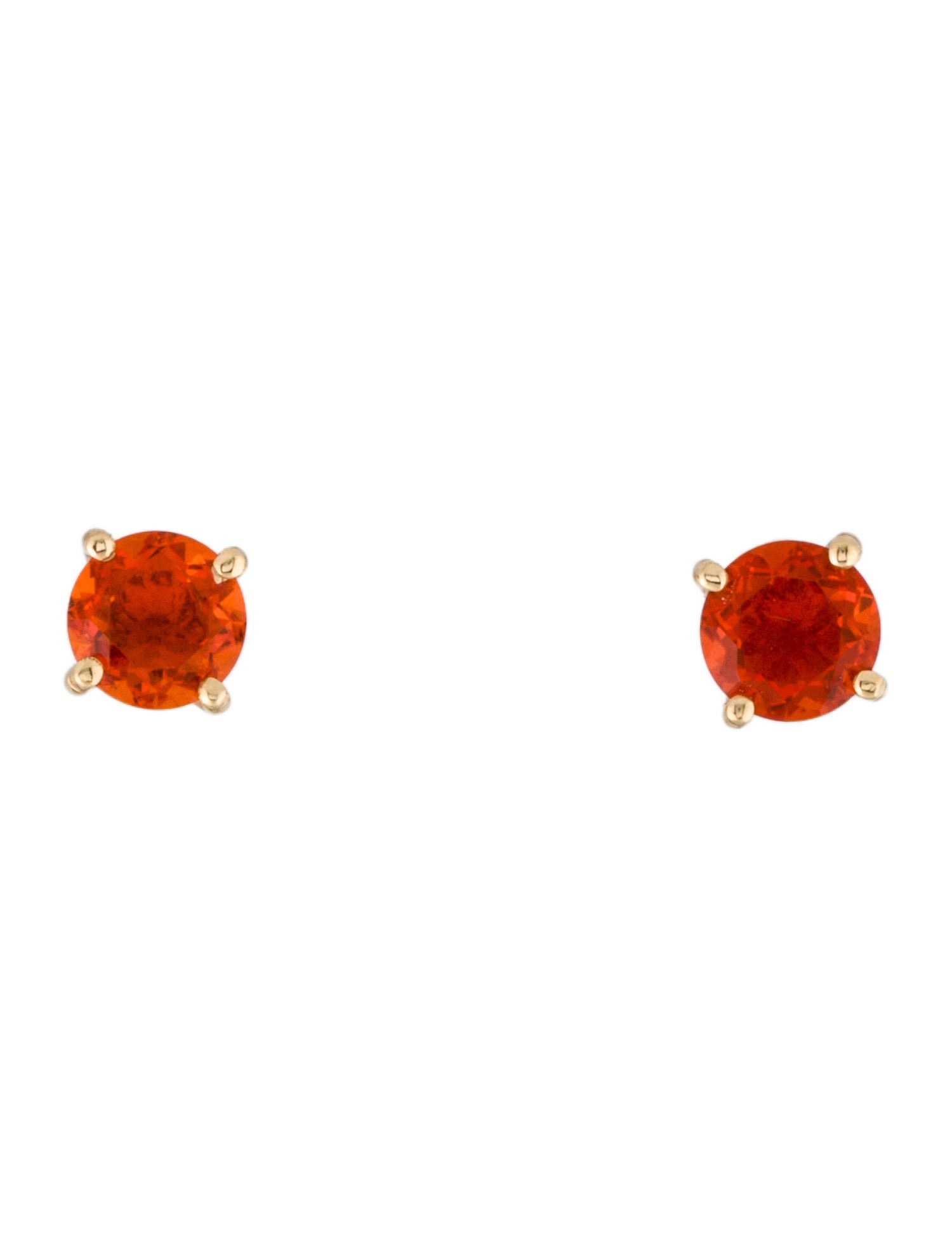 Earrings 14K Fire Opal Stud