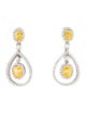 Earrings Spark Creations 18K 2.18ctw Sapphire & Diamond Drop Earrings