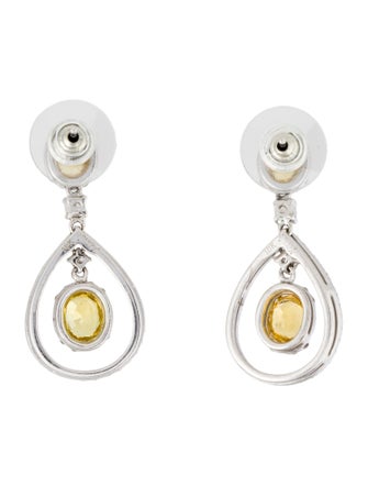 Earrings Spark Creations 18K 2.18ctw Sapphire & Diamond Drop Earrings