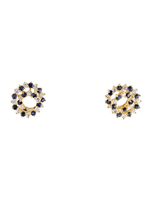 Earrings 18K 2.52ctw Sapphire & Diamond Earclip Earrings