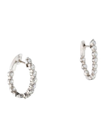 Earrings 18K 1.40ctw Diamond Inside-Out Hoop Earrings