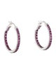 Earrings 14K Ruby Hoop Earrings