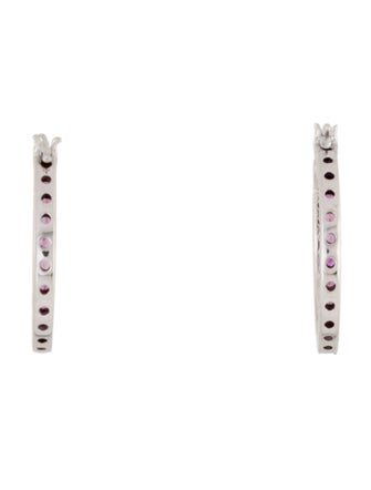 Earrings 14K Ruby Hoop Earrings
