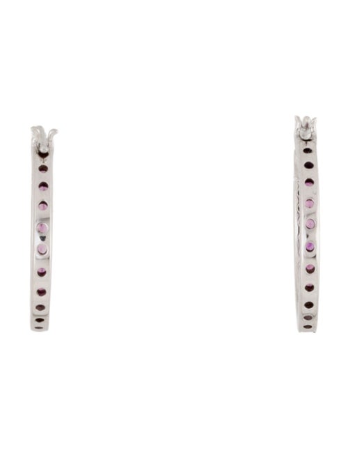 Earrings 14K Ruby Hoop Earrings