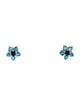 Earrings 14K 6.06ctw Topaz & Sapphire Stud Earrings