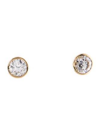 Earrings 18K 1.04ctw Diamond Double Stud Earrings