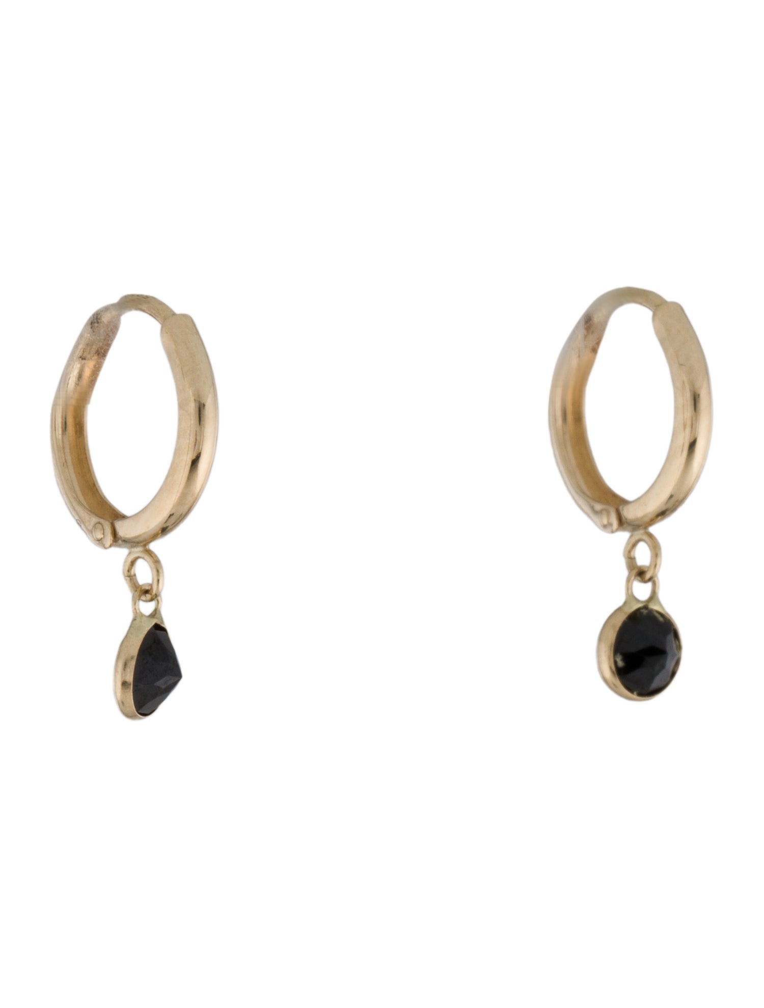 Earrings 14K Spinel Huggie Hoop Drop
